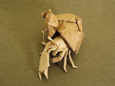 Origami Hermit crab Оригами Краб