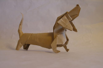Origami Basset Hound