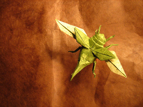 Origami Flying Hercules Beetle Летающий Оригами Жук Геркулес