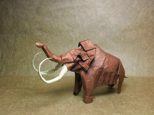 Origami Mammuthus primigenius Оригами Мамонт