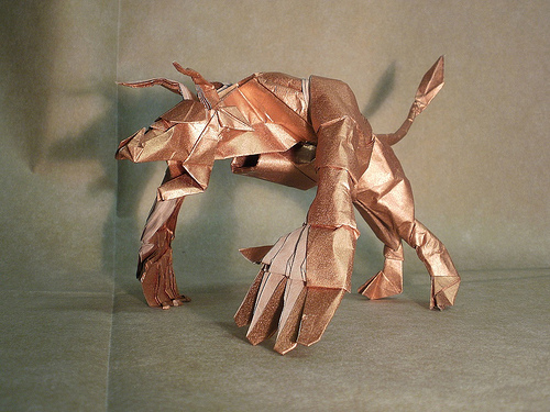 Origami Minotaur Оригами Минотавр
