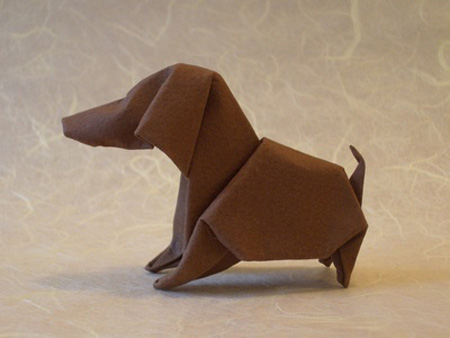 Dog Оригами такса
