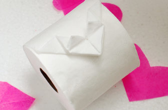 Сердечко из туалетной бумаги