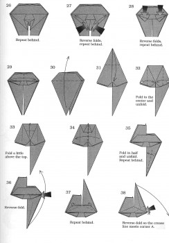 Схема оригами хамелеона, часть 3 Схема оригами хамелеона, часть 3