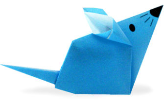 маленькая мышка оригами