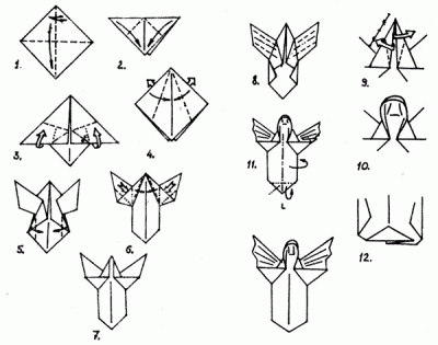 Оригами ангел схема Оригами ангел схема