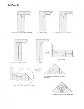кот оригами схема часть2 кот оригами схема часть2