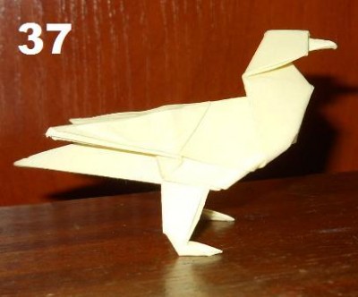 Финальная птичка оригами Финальная птичка оригами