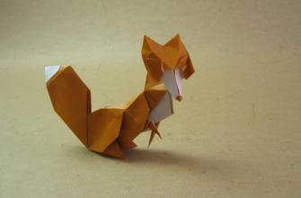 лиса оригами
