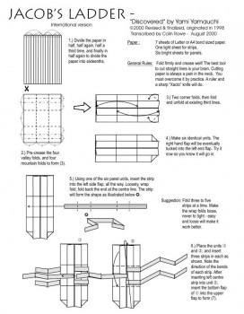 Лестница оригами якоба схема часть 1 Лестница оригами якоба схема часть 1