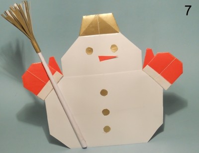 оригами снеговик схема 7 оригами снеговик схема 7
