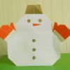Снеговик оригами