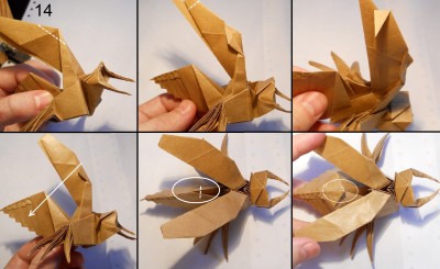 Муха оригами схема 14 Муха оригами схема 14
