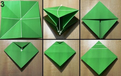 оригами елочка схема 3