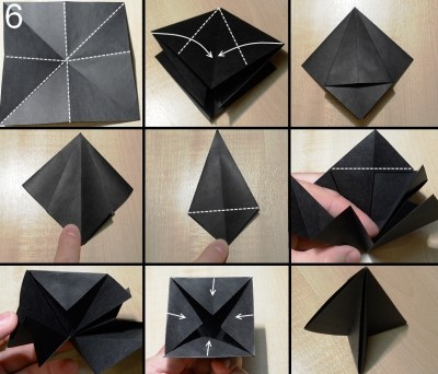 оригами елочка схема 6