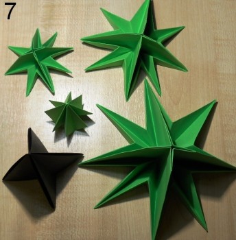 оригами елочка схема 7