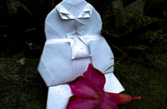 снеговик оригами