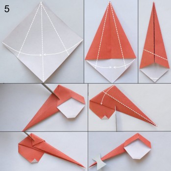 Оригами снегурочка схема 5