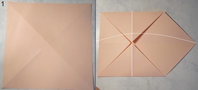 Свеча оригами схема 1