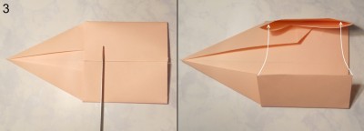 Свеча оригами схема 3