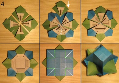 Оригами ваза с лепестками схема 4 Оригами ваза с лепестками схема 4