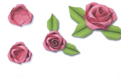 Модульный тортик оригами розочки схема