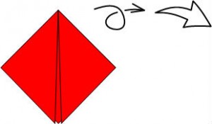 Оригами Божья коровка схема складывания 3