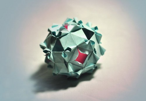 Простая кусудама Тройной блинчик