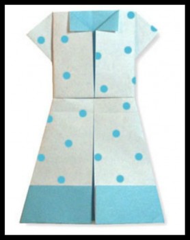 Летнее платье оригами мастер-класс Летнее платье оригами мастер-класс