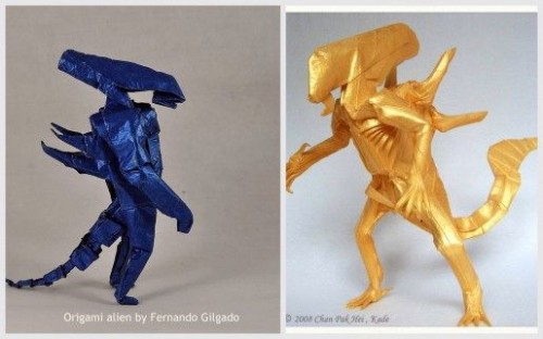 Оригами Чужой два варианта сборки Оригами Чужой два варианта сборки