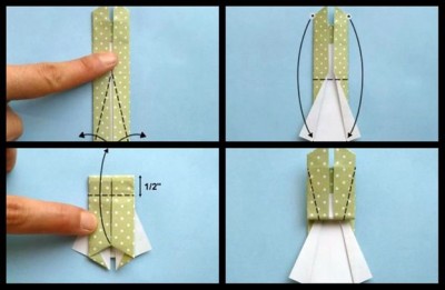 Плятье схема складывания оригами 8-11 Плятье схема складывания оригами 8-11