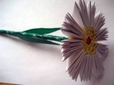 Модульное оригами ромашка пошагово