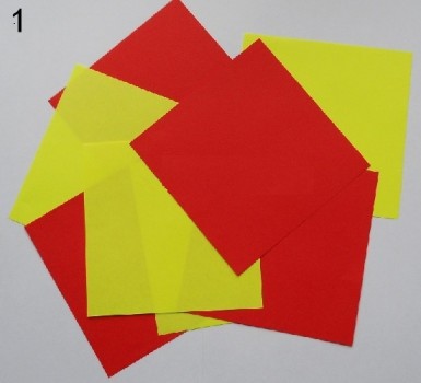 Оригами из бумаги цветок Водосбора схема 1