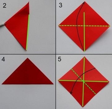 Оригами цветок схема 2-5 Водосбора