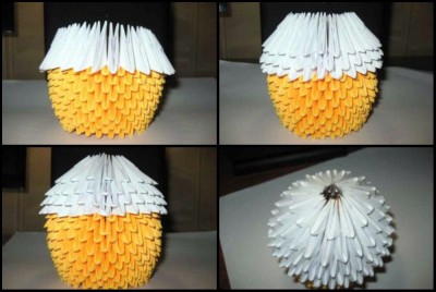 модульное оригами пасхальный кулич схема складывания 6-7