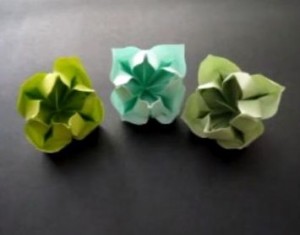 Цветок оригами схема сборки видео