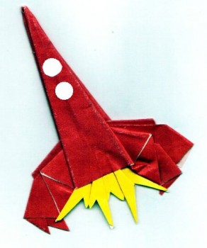Бумажная ракета оригами Бумажная ракета оригами
