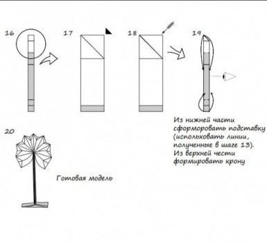 Дерево оригами схема складывания Дерево оригами схема складывания