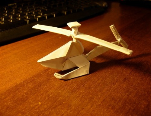 Как сделать вертолет оригами