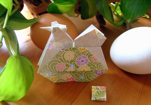 Курица оригами Курица оригами