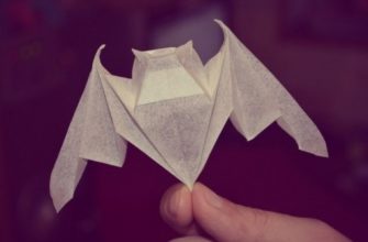 Летучая мышь из бумаги на Хэллоуин своими руками: