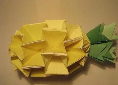 МК модульное оригами ананас