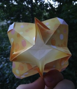 Оригами из бумаги цветок схема