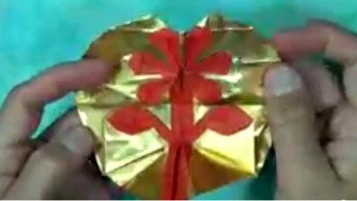 Открытка оригами - Сердце-цветок Открытка оригами - Сердце-цветок