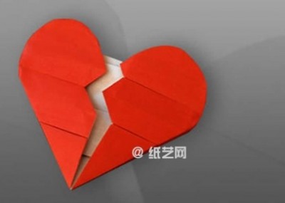 Сердце из бумаги оригами