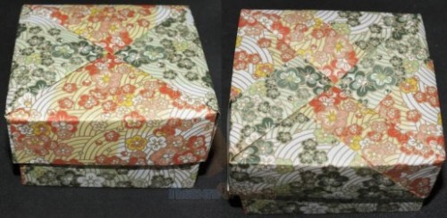 Сувенирная коробка оригами с кришкой Сувенирная коробка оригами с кришкой