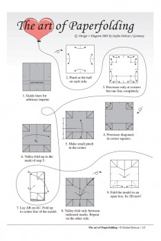 Диаграмма сборки сердечка оригами