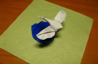 Как сделать Журавль оригами из бумаги быстро и просто