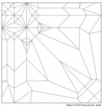 Паттерн для сборки моржа оригами Паттерн для сборки моржа оригами