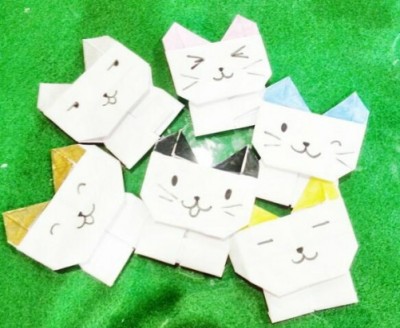 Оригами забавный Котик от DAISO Оригами забавный Котик от DAISO